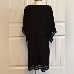 Jessica Howard 3/4 Sleeve Black Sheath Dress – Size 18W